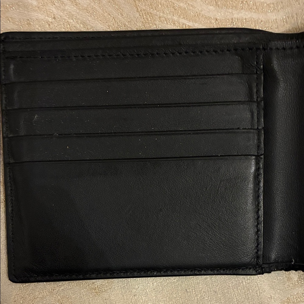Fendi Black Monster Leather Wallet with Gold Accents - Picture 3 of 6
